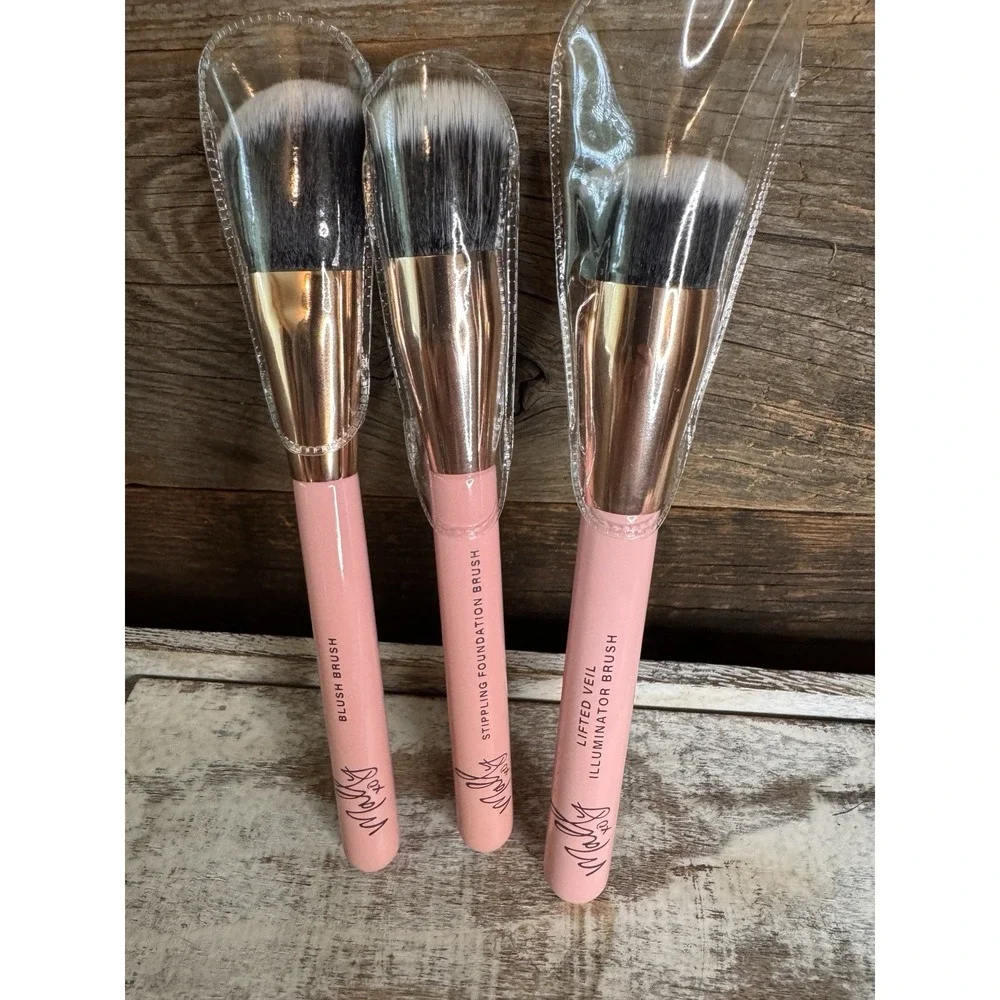 🌸 Mally XO‎ Pink Brush Trio – Stylish Must-Have for Flawless Face MSRP $75🌸